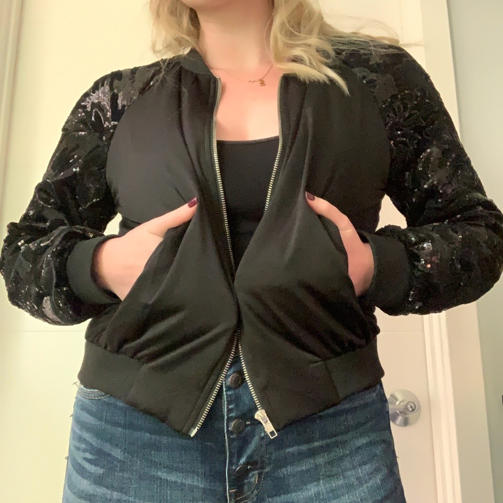 Satin and Velvet Bomber Jacket